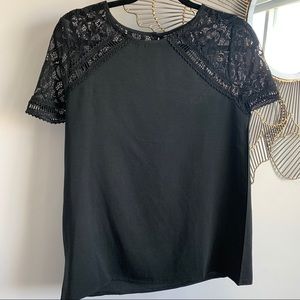 Shein lace sleeve tee short sleeve blouse